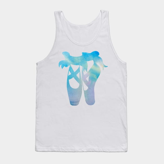 Ballet Watercolor Ballerina Dance Pointe Shoes Tank Top by charlescheshire